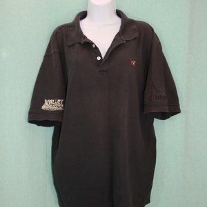 Men's Black Cotton Polo Work Shirt